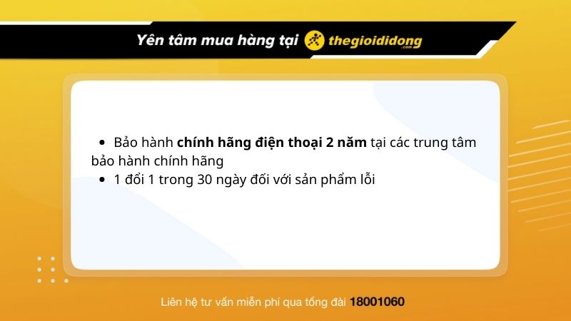 Chính sách bảo hành tại Thế Giới Di Động